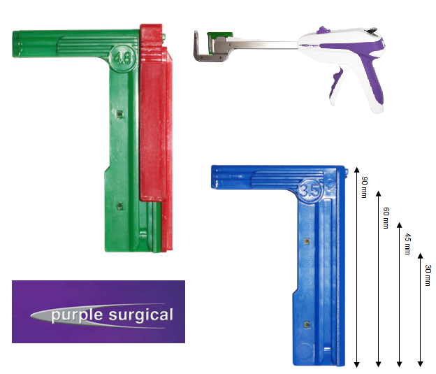 Unidad de Recarga Engrapadora Lineal Ta azul o verde  30 - 45 - 60 - 90  Ultimate Marca Purple Surgical